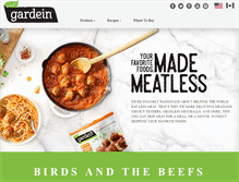 Tablet Screenshot of gardein.com